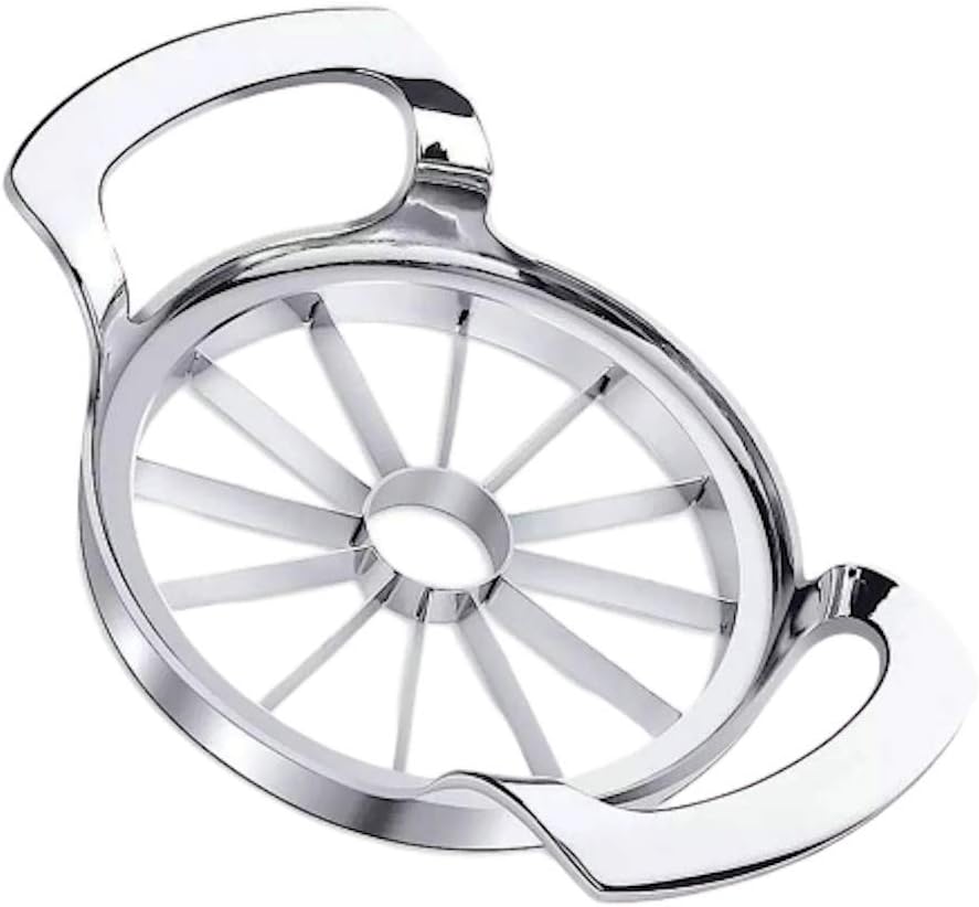 ELECTROEEL Premium Apple Slicer, Upgraded 12-Blade Extra Large Stainless Steel Cutter, Corer, Peeler for 4 Inch Apples