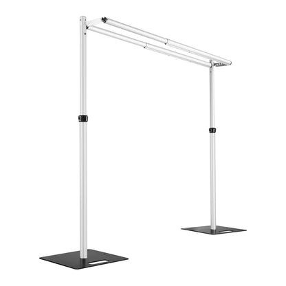 Hecis Heavy Duty Backdrop Stand,12x12ft Double Crossbar Pipe and Drape Stand, arch backdrop stand, Back Drop Stand for Party Event, Trade Shows & Wedding Decor