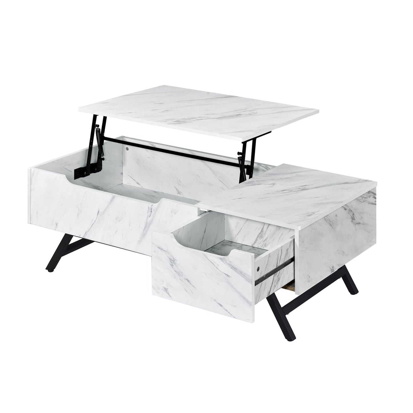 ACME Furniture 1 Drawer Coffee Table in White and Black