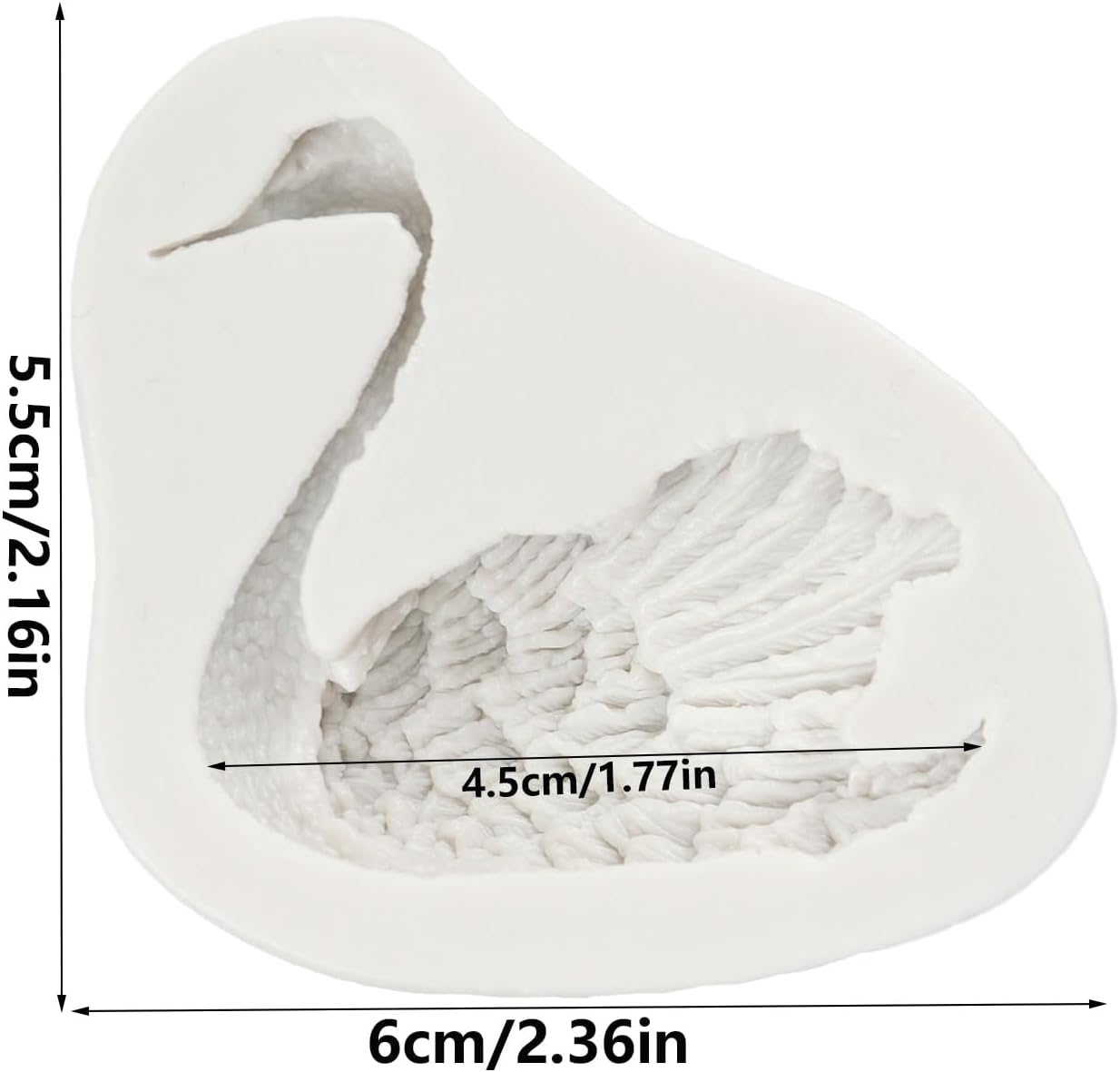 Swan Silicone Fondant Molds for Chocolate, Cupcake Topper, Cake Decoration, Candy Polymer Clay