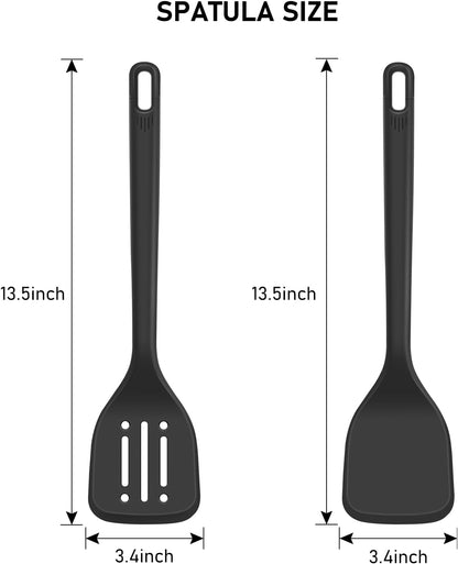 NileHome Silicone Spatula Set, High Heat Resistant BPA-Free Rubber Spatulas with Stainless Steel Handle