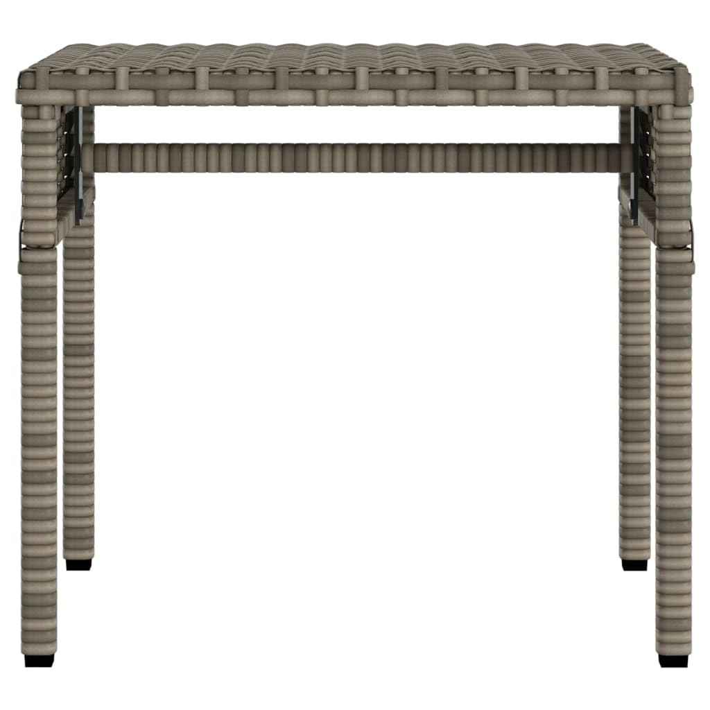Favemtsl 2-Pack Grey PE Rattan Patio Sun Lounger Set with Adjustable Armrests Canopy Table 78.7" Seat Outdoor Lounge Chairs for Deck Poolside Beach