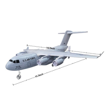 OTTCCTOY RTF RC Plane, 2.4Ghz 2 Channels Airplane, Navy Blue C17 Globemaster III Aircraft, Easy to Fly RC Toy