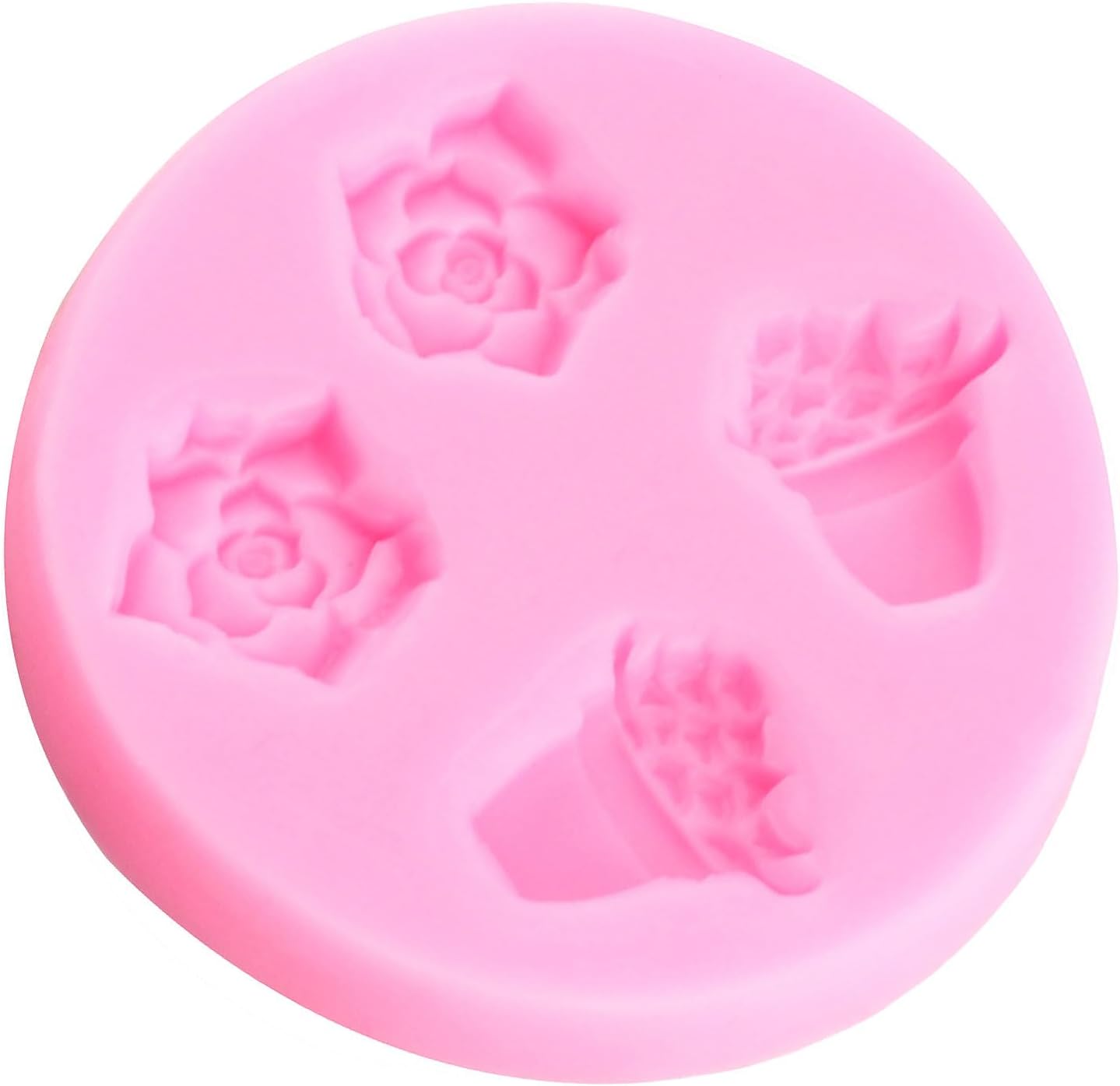 Succulent Plant Cake Decorating Silicone Mold, Fondant Molds for Cake Decoration, Cupcake Topper, Chocolate Candy,
