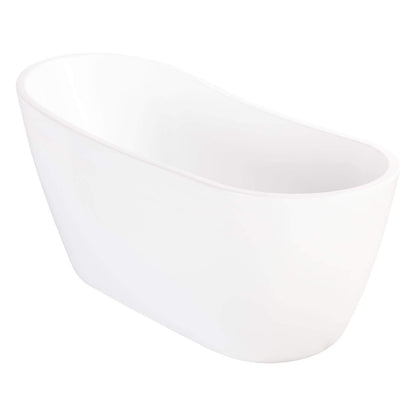 Signature Hardware 483535 Sheba 66" Acrylic Soaking Slipper Freestanding Tub with Integrated Drain and Overflow