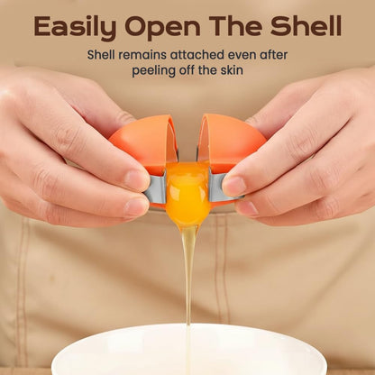 2026 New Egg Shell Opener Egg Cracker Tool, Multifunctional Peeler Shell Remover for Raw and Hard Boiled Eggs, Stainless Steel Egg Cracker Shell Opener for Home Kitchen Use (Yellow 1pcs)