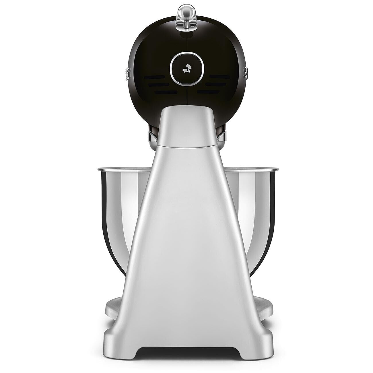 SMEG SMF04 5-Qt Classico Stand Mixer with Smooth Start & SteadyMix, 600W Motor, 10 Speeds, Stainless Steel Bowl & Pour Shield – Retro 50’s Style Planetary Mixer for Dough, Baking & Desserts-Black