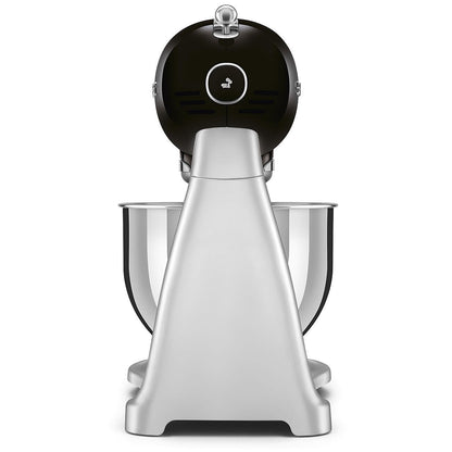 SMEG SMF04 5-Qt Classico Stand Mixer with Smooth Start & SteadyMix, 600W Motor, 10 Speeds, Stainless Steel Bowl & Pour Shield – Retro 50’s Style Planetary Mixer for Dough, Baking & Desserts-Black