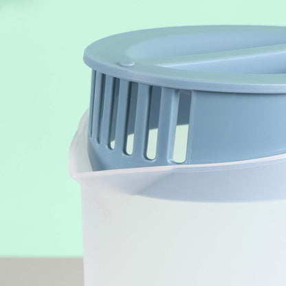 Housoutil Juice Pitcher Carafes, 1.6 Litre Plastic Drink Pitcher with Lid for Cold Beverages