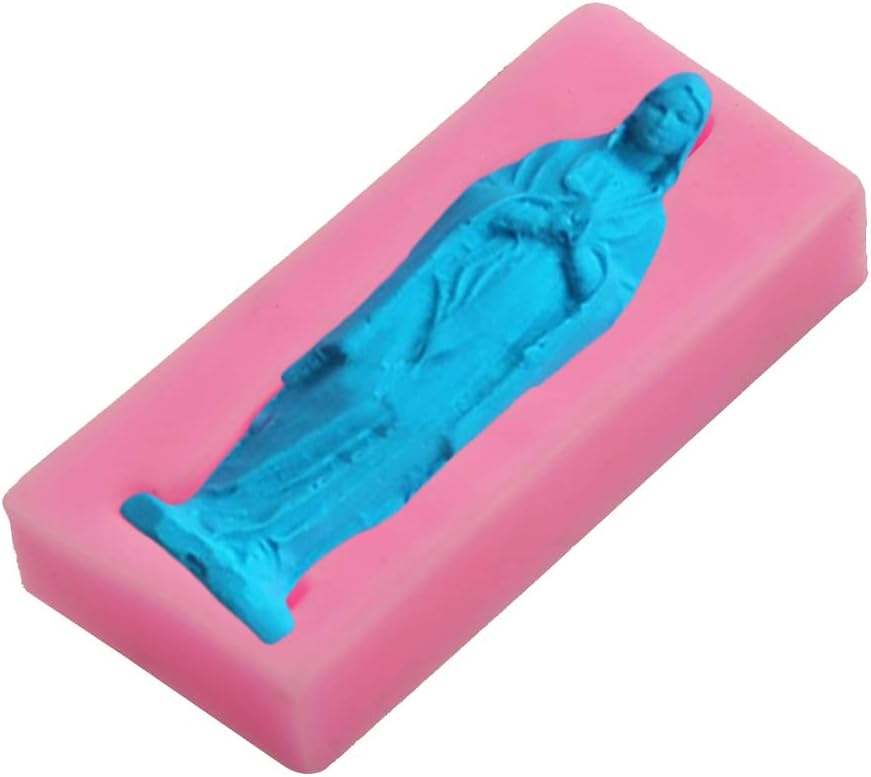 Silicone 3D Molds, Virgin Mary Chocolate Cake Candle Ice Decoration Tool, DIY Bakeware Molds Kit