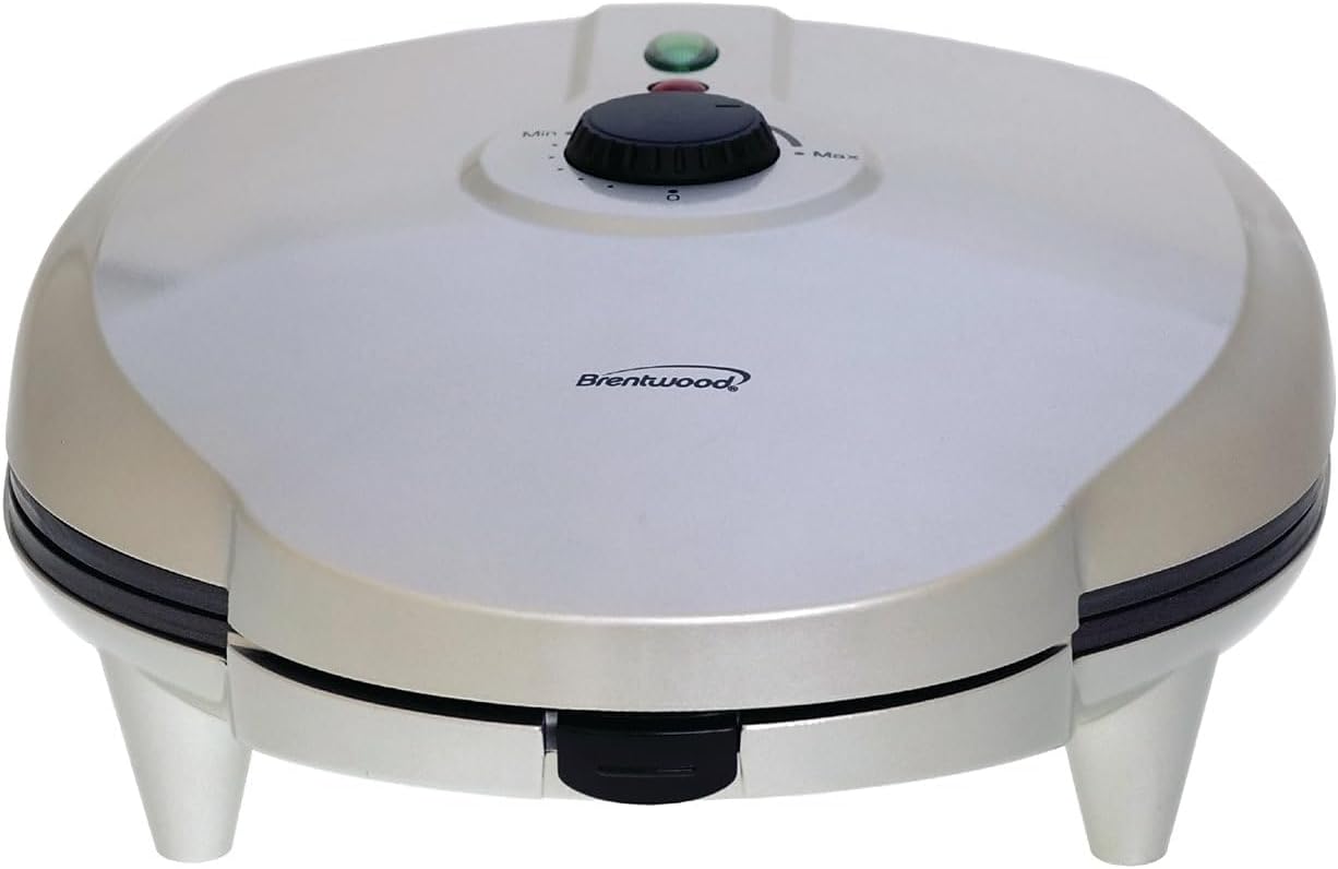Brentwood AR-136 Silver 6 Piece Non-Stick Arepa Maker, 1"