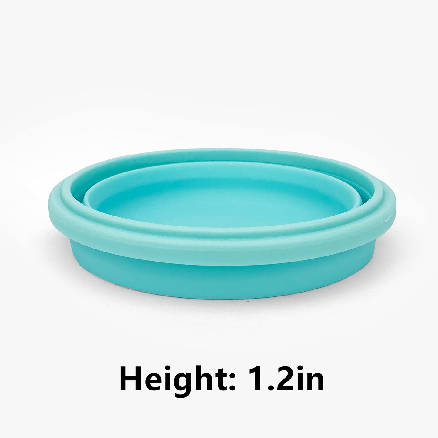 CCyanzi 3piece Round Collapsible Bowl with Lids, Silicone Food Storage Containers, Microwave & Freezer Safe, Space Saving for Kitchen Cabinet and Camping Backpack,(Pink)