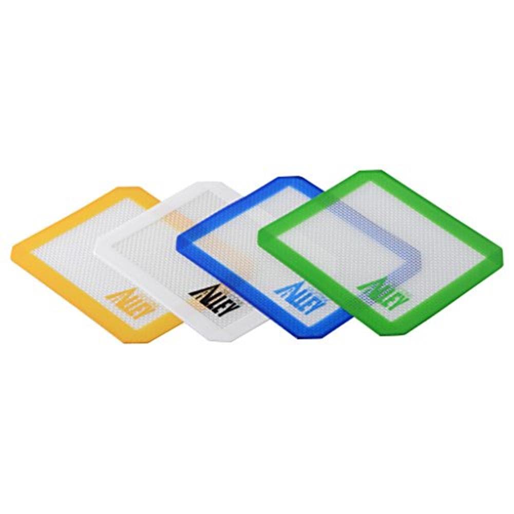 Nonstick Silicone Slick Mat Pad [4-PACK] for Wax/Art (Dabs of Hot Glue) - Small - 5 X 4 Inch