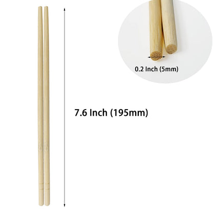 UEJYWUY 1000 Pairs 8 Inch Disposable Chopsticks, Separated Sleeved Individually Wrapped Disposable Bamboo Chopsticks, Bamboo Wooden for Noodles, Sushi, Asian Food