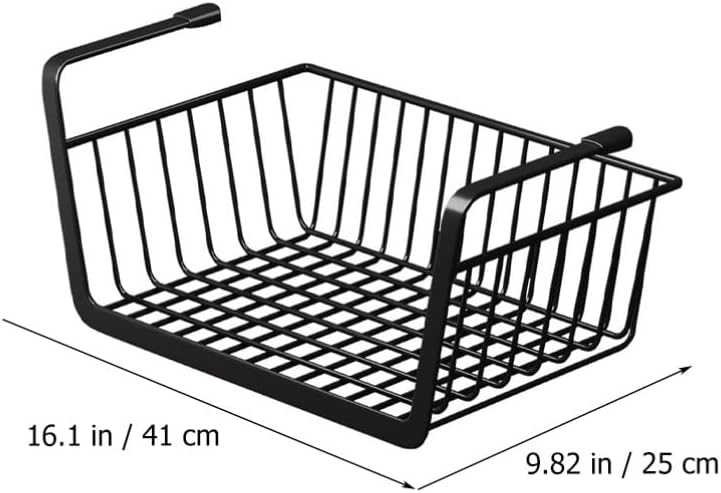 Zerodeko Under Shelf Basket - Hanging Wire Storage Baskets for Kitchen Pantry, Desk, Bookshelf Organizer