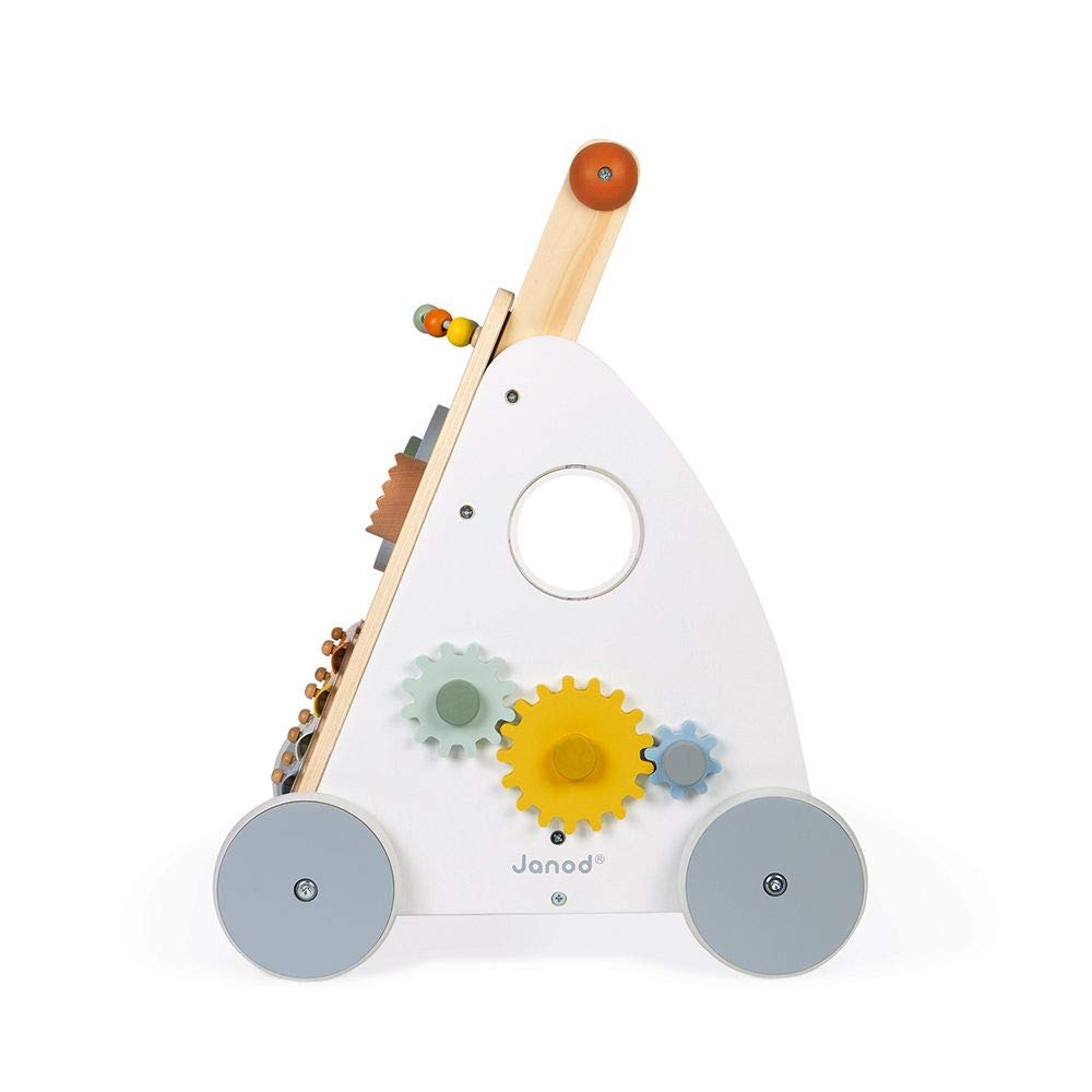 Janod Sweet Cocoon Wooden Multi-Activity Baby Walker - Ages 12 Months+ - J04410