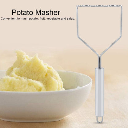 FTVOGUE Stainless Steel Potato Masher, Vegetable Mud Crusher, Kitchen Gadgets for Potato Puree