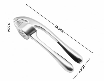 Heavy Duty Zinc Alloy Garlic Press & Mincer - Professional Rust-Proof Crusher for Garlic, Ginger and Nuts - Ergonomic Easy Squeeze Kitchen Gadget
