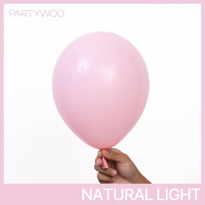 PartyWoo Light Pink Balloon Arch Kit - 155pcs in Various Sizes for Baby Showers & Birthday Parties