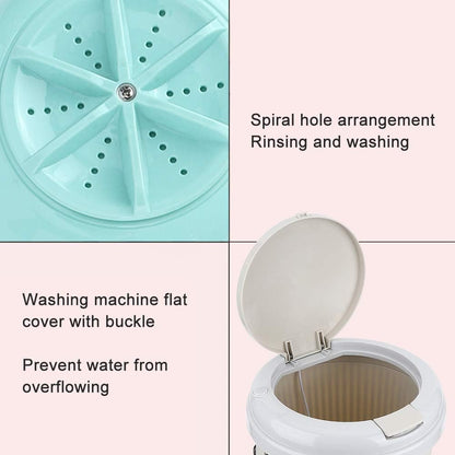 Laundry Washer - USB Powered Mini Portable Electric Washing Machine for Outdoor Home (Blue)