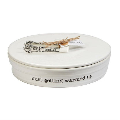 Mud Pie Ceramic Tortilla Warming Dish Set of 1