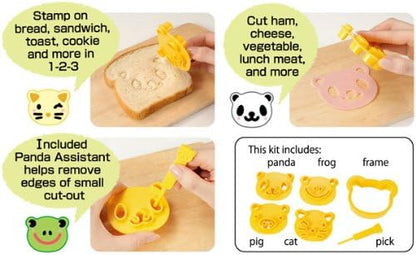 Animal Friends Food Deco Cutter and Stamp Kit - Frame 3 7/8 x 3 1/8 x 1 1/16 inches