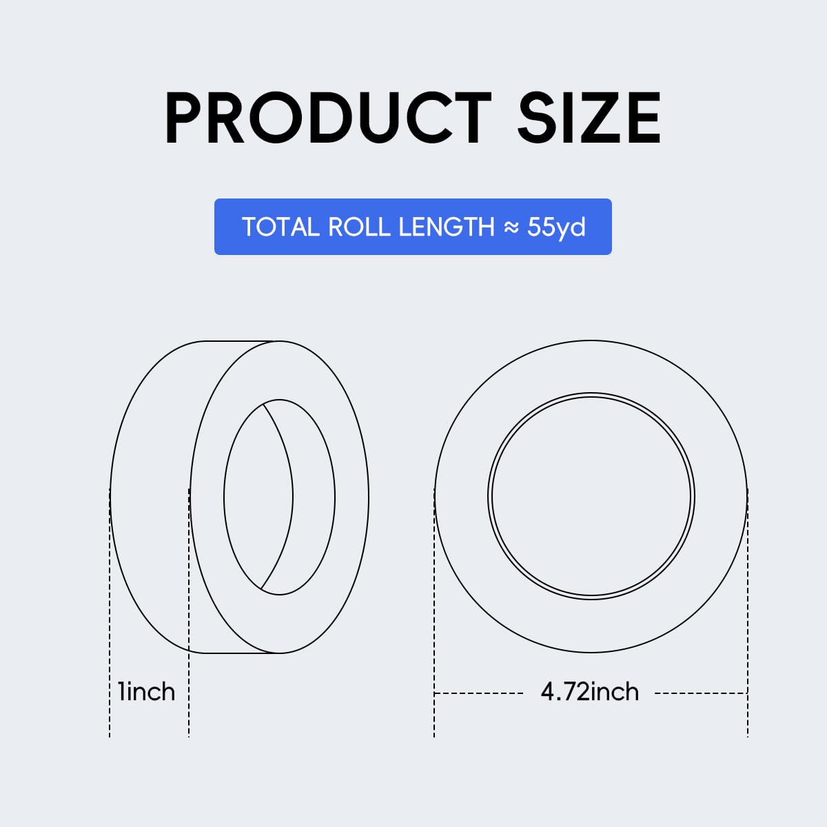 G GINNVA Masking Tape, White, 1 Inch x 55 Yards, 2 Rolls, Medium-Adhesion, No Residue, Clean Removal, for Painting, Multi-Surface DIY, Arts Crafts, Car Spray