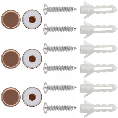 zoohot 7-Inch Red Copper Wine Glass Rack - Under Cabinet Stemware Wine Glass Holder for Bar Kitchen (1 Rows, 3 Pack)
