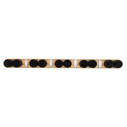 Full Circle Get A Grip, Wall-Mounted Mop and Broom Organizer, Lightweight Bamboo with Foam Pegs, Easy to Install Home Organization, Also Perfect for Garden Tools and Garage, Large