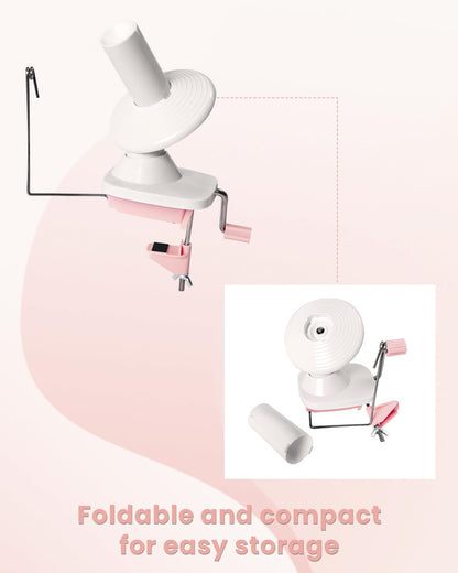 DUPDMKIN Yarn Winder, Hand Operated Yarn Winder for Crocheting, Manual Wool Winder Holder for Fiber and String Balls