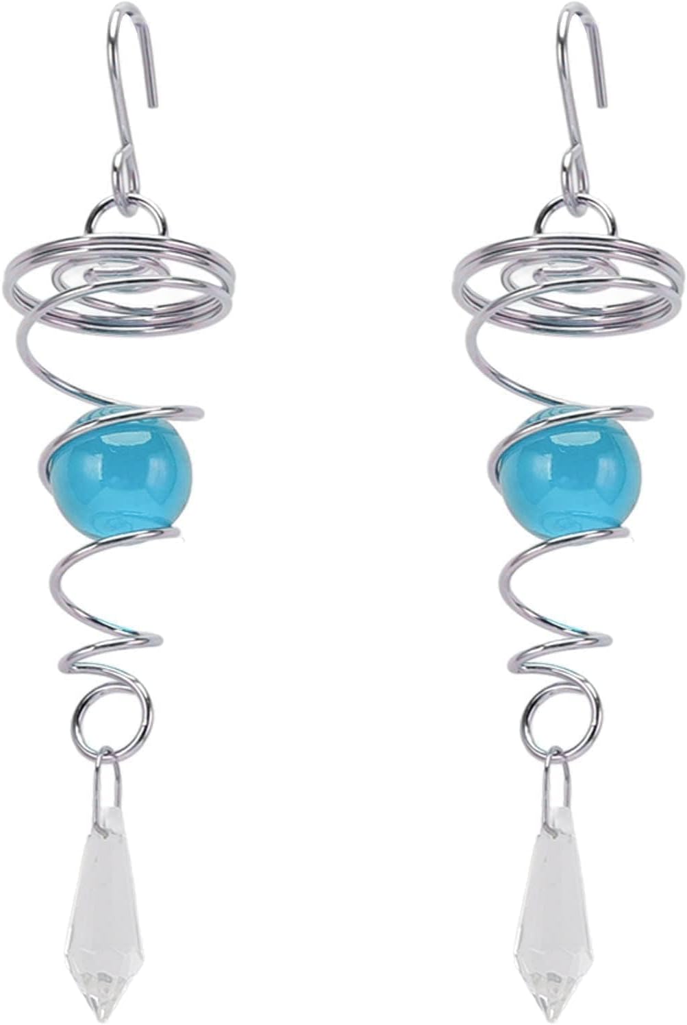 Wind Spinners for Yard and Garden, 2 Pieces Gazing Balls with Metal Stand on Clearance