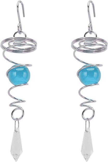 Wind Spinners for Yard and Garden, 2 Pieces Gazing Balls with Metal Stand on Clearance