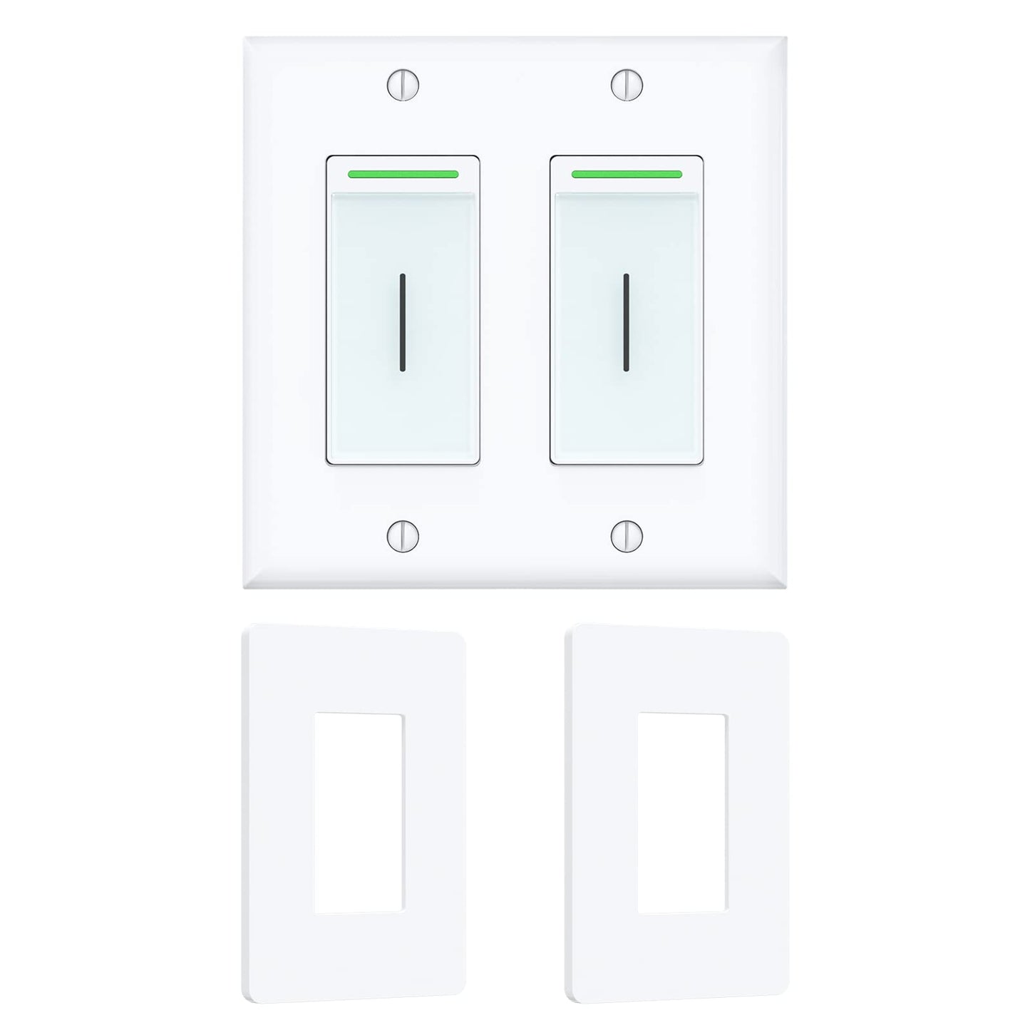 Milfra Smart Light Switch-Smart WiFi Switch 2.4Ghz Compatible with Alexa, Google Assistant,Remote Control/Voice Control and Schedule, Neutral Wire Required, Single-Pole, No Hub Required (4 Pack)