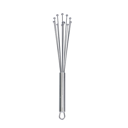 Restaurantware 10.5 in Stainless Steel Ball Whisk - German Standard Egg Beater with Ergonomic Handle, Dishwasher Safe - Manual Mixer Cooking Whisk for Baking, Stirring, Sauces, Beating