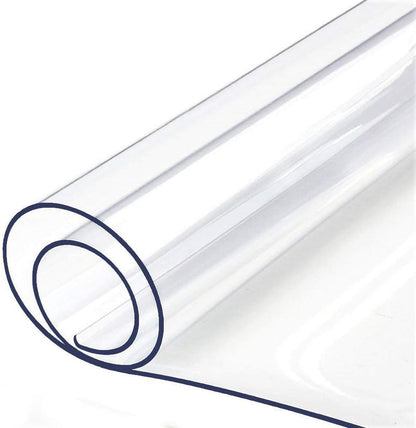 12 48 Inch Clear Plastic Table Protector Bench Entryway Coffee Side Bedside Tablecloth Cover Mat PVC Vinyl Cloths Easy