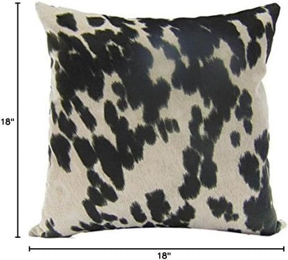 luvfabrics Pillow Cover, Cow Madness Velvet Suede 18"x18", Home Decor (Black)