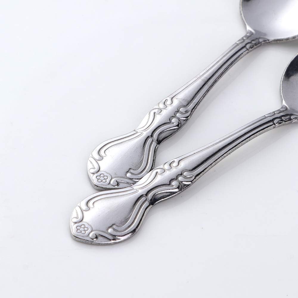 Coffee Spoons Set of 12, Mini Stainless Steel Espresso Spoons, Small Spoons for Dessert Tea Appetizer, 4.6 inch