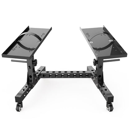 Eisenlink Adjustable Dumbbell Rack & Weight Rack, Holds 440 lbs, Space Saving Design for Home Gym Organization (Low Rack)