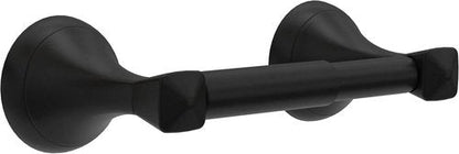 Delta Toilet Paper Holder - Spring Loaded Design | Matte Black Finish | Wall Mountable
