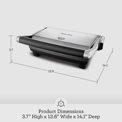 Breville BSG520XL Panini Duo Nonstick Sandwich Maker Press, 2 Slice, Brushed Stainless Steel