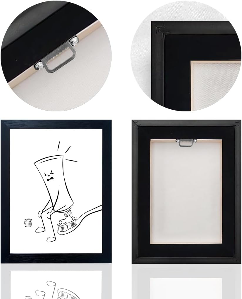 Regine Switzerland Black and White Bathroom Wall Decor - Funny Toilet Canvas Print | Minimalist Humor Art