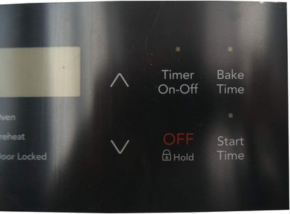 Supplying Demand 316419145 4582995 Range Black 10 Button Clock Overlay Replacement
