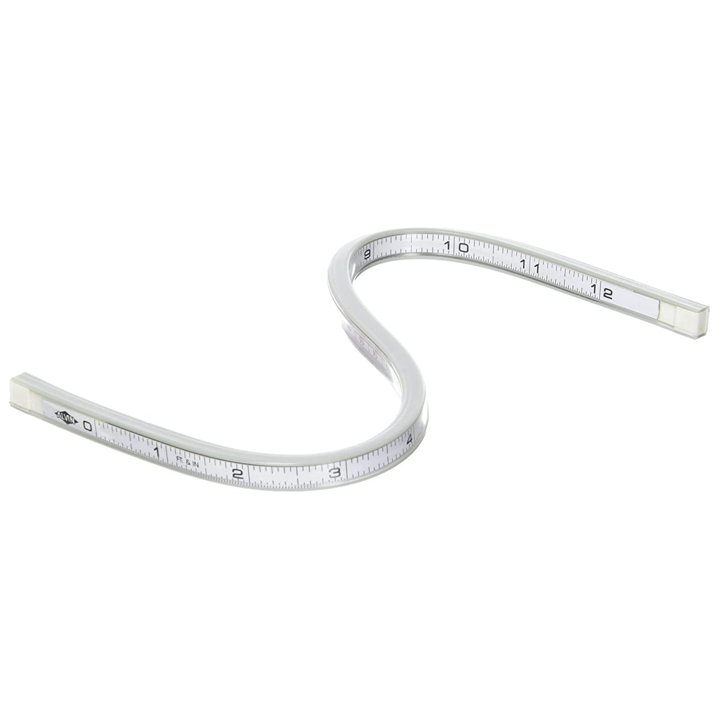 ALVIN - A1044-12, Truflex, Lightweight Aluminum Flexible Curve, Multipurpose Drafting Ruler for Drawing, Planning, and Design, Great for Students and Professionals - 12 Inches