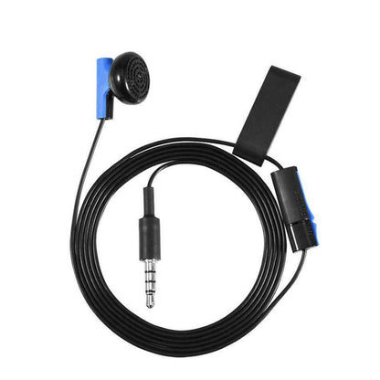 2 Pack Mono Chat Game Gaming Earbuds Earpiece earphones Headphones Headset with Mic Microphones for PS4 Playstation 4
