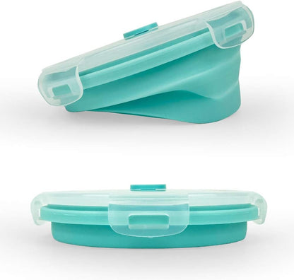 CARTINTS Small Collapsible Bowl, Silicone Food Storage Containers for Camping with Airtight Lids