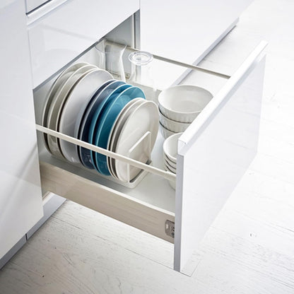 TIE-DailyNec 2 Pack Metal Dish Plate Storage Rack Kitchen Storage Cabinet Organizer Pot Lid Holder Multifunctional Dying Display Rack for Pad Pans Pots, Bakeware, Trays, Cutting Boards (Black)