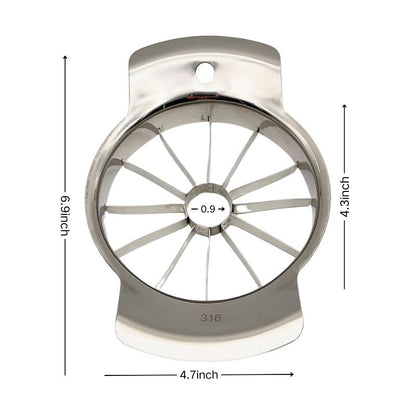 6.9 Inch Stainless Steel Large Apple Slicer,12 Slice Heavy Duty Apple Cutter Sharp Apple Slicer Corer,Apple Corer Tool,for Pear Potato Slicer and More