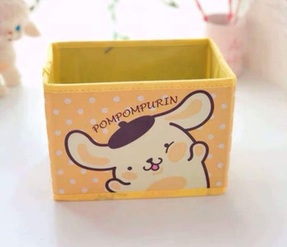 Kerr's Choice Collapsible Storage Bin - Yellow Foldable Baskets, Kawaii Office Desk Room Decoration, Cute Room Decor