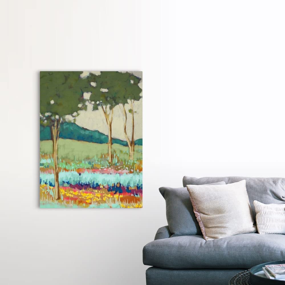 GREATBIGCANVAS Tapestry Trees II Canvas Wall Art Print, Tree Home Decor Artwork, 36"x48"