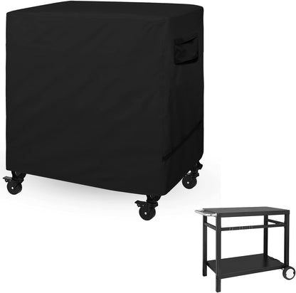 41.3" 24.4" 32.3" WOMACO Outdoor Dining Cart Cover, Waterproof Prep Table Cover for Movable Double Shelf Worktable